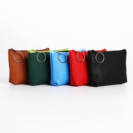 Women's wallet with zipper, color mix