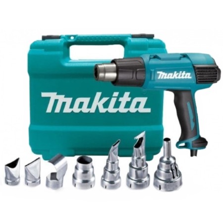 Building Fenior Makita HG6531ck, 2000 W, 50/650 ° C, 200-550 l/min, 7 nozzles, case