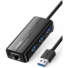 USB концентратор UGREEN 3 x USB 3.0, RJ45 (20265)