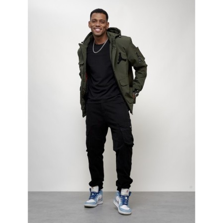 Sports male jacket, size 48, khaki color-3