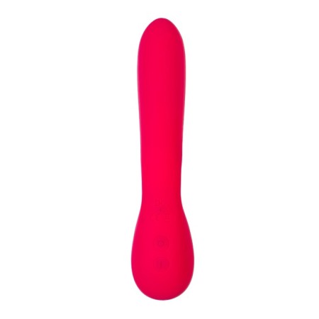 Vibrator with clitoral and vacuum stimulations Jos Doobl, 20 cm, silicone, pink color-3