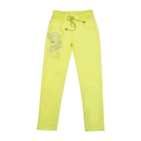 Pants for girls, height 122 cm, lemon color