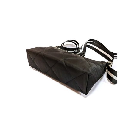 Melodia lux bag black quilted fabric-7