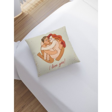Pillowess decorative "Natural Love", on a zipper, size 45x45 cm-1