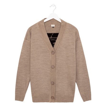 Cardigan female minku, beige color, size 50-6