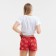 Homemade female kit "A cup kitten" (T -shirt/shorts), white/red color, size 48