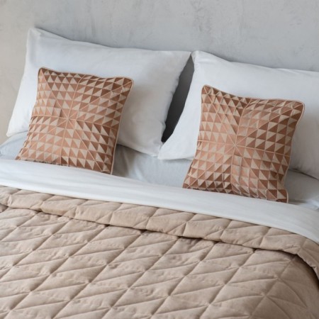Cover with pillowcases "Dallas", size 230x250 cm, beige color-1