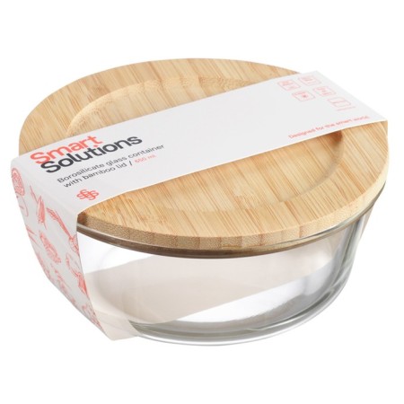 Smart Solutions baking and storage container with bamboo cover, 650 ml-2
