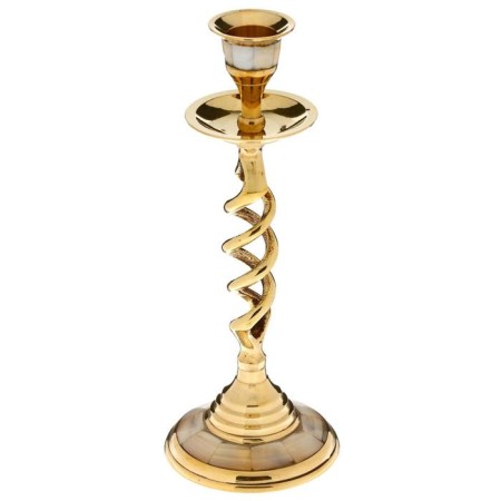 Climber "Virazhi" for 1 candle, brass 7.5x7.5x20.5 cm-4