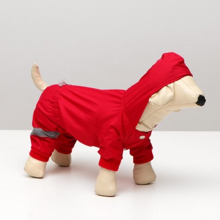 Options for animals "Firefighter", fleece, XS (DS 18-20, Osh 24, OG 27-30 cm) Red Red-1