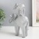 Polystone souvenir "Silver elephant with an elephant on the back - the pattern of the leaves" 16x7x19.5 cm