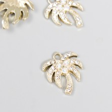 Decor for creativity Metal, Palma Rhinestones Gold 2x1.8 cm