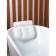 The bathroom pillow is spa premium, on suction cups, white color