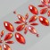 Stick plastic rhinestones "Flowers" red 25x8.5 cm
