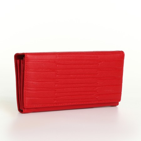 Women's wallet on magnets, red color