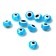 The bead "Eye" is flat, d = 6 mm (set 10 pcs.), Blue color