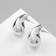Earrings plastic "drop" large, silver color