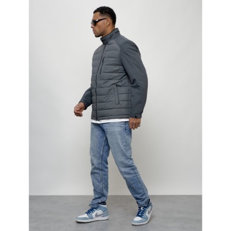 Male spring jacket, size 50, dark gray color-1