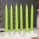 Candle twisted, 2.3x 24.5 cm, 5 hours, 50 g, green