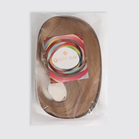 Artificial wig, with a bang, imitation of the skin, 30 cm, color blond-8