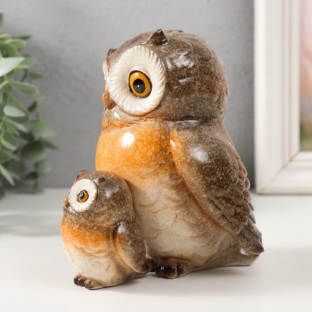 Souvenir Polystone Lac "owl with a hook" 12.5x9.5x12.8 cm-3