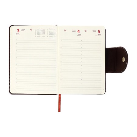 Dated diary 2024 A5 176 sheets, Devente.norwich, solid cover with artificial leather foam, lies, cream block 70 g/m2, brown-13