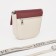 Female bag on the valve, beige/burgundy