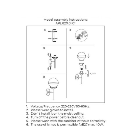 Wall lamp (sconces) Lulu E27 40W-7