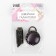 Decorative fastener, 8.2 × 3.5 cm, black/gray color