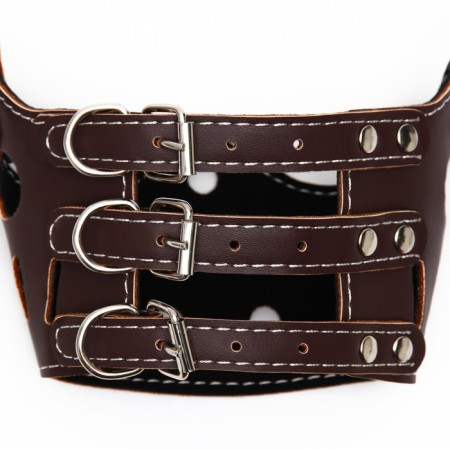 Muzzle of pressed leather adjustable, No. 3, DN 6.8 cm, ohm 21-28 cm, brown-5