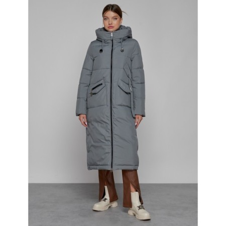 Coat insulated winter female, size 44, color gray color