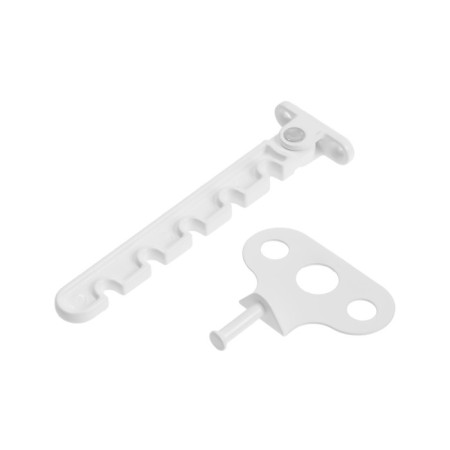 Opening limiter, metal, white-1