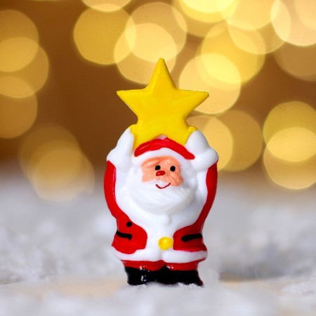 Miniature Puppet "Santa Claus with a star", set 2 pcs., Size 1 pc. - 3.7 × 2.3 cm