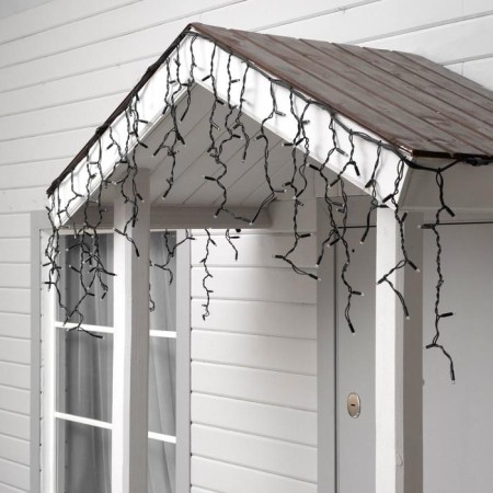 Garland "fringe" 3 x 0.6 m, IP65, UMS, dark rubber thread, 160 LED, glow of multi, 220 V-1
