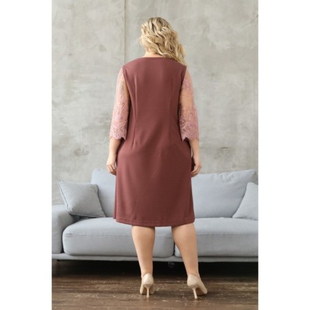 Women's dress, size 54, pink color-2