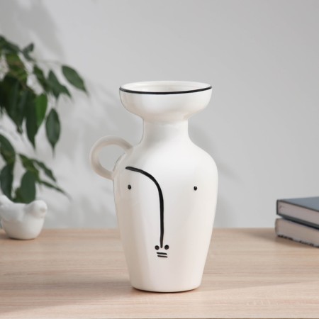 VAZA Ceramics Table "Picasso" (manual painting) Beno10.5 cm, black and white