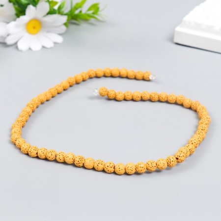 Beads for aromatherapy with the hole "Round. Yellow" d = 0.6 cm set of 60 pcs +-5