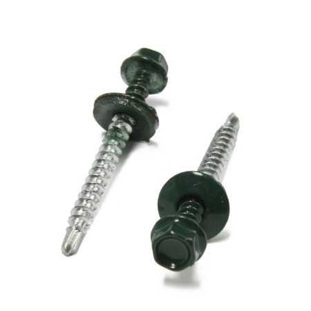 Roofing screws 4.8x50 mm, Ral6005 Color green, 150 pcs.-2