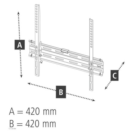 Hama 00220809 Black 32 "-65" Max.35kg wall-mounted bracket.-2