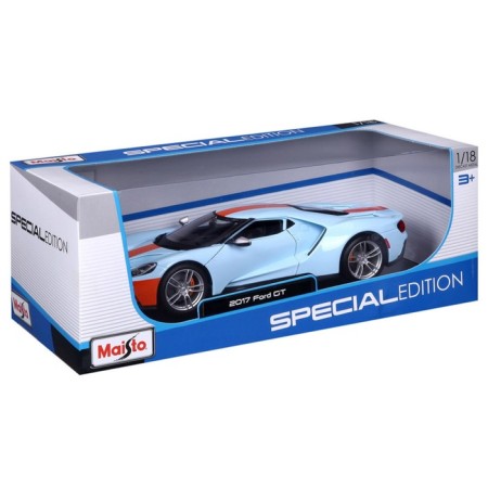 MASTO DIE-CAST 2017 Ford GT machine, opening doors, 1:18, orange-blue color-7