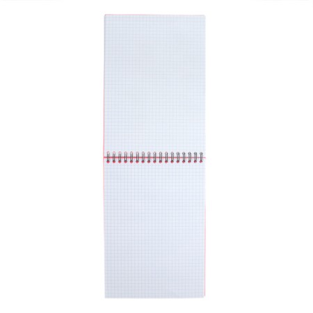 Notepad for spirals A5, 80 sheets, cage, Erichkrause "Words", plastic cover silk -screen cover, OFSET BELICT 100%, red-7