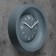 Wall clock, series: classic, smooth move, d = 25.4 cm, without glass, gray