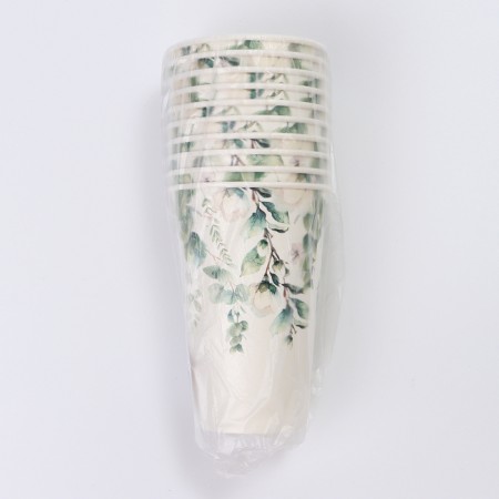 A one -time paper glass for coffee "Greens", 400 ml-3
