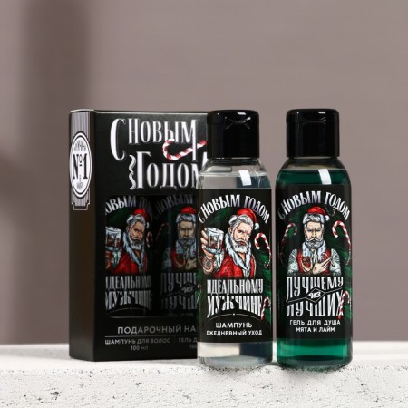 Gift set "First in everything", shower gel and hair shampoo, 2x100-1