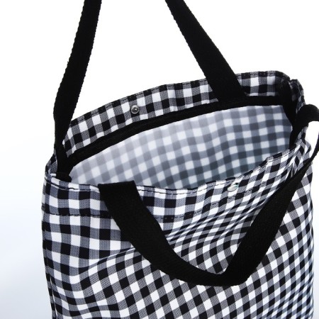Set a youth backpack from textiles, a shoper bag, white/black color-6