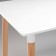 Table on wooden legs Hy-T04, white, size 120x80x74 cm