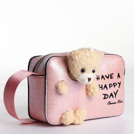Bag's bag with lightning, pink color