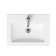 The built -in sink Cersanit Como 60, with 1 hole for the mixer, white color