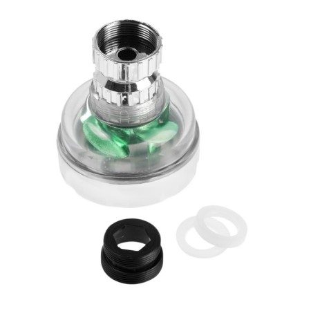 Zein Z3632-2, rotary, on a hinge, with a green fan, chrome/transparent-8