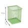 A glass for writing accessories, square, metal mesh, green